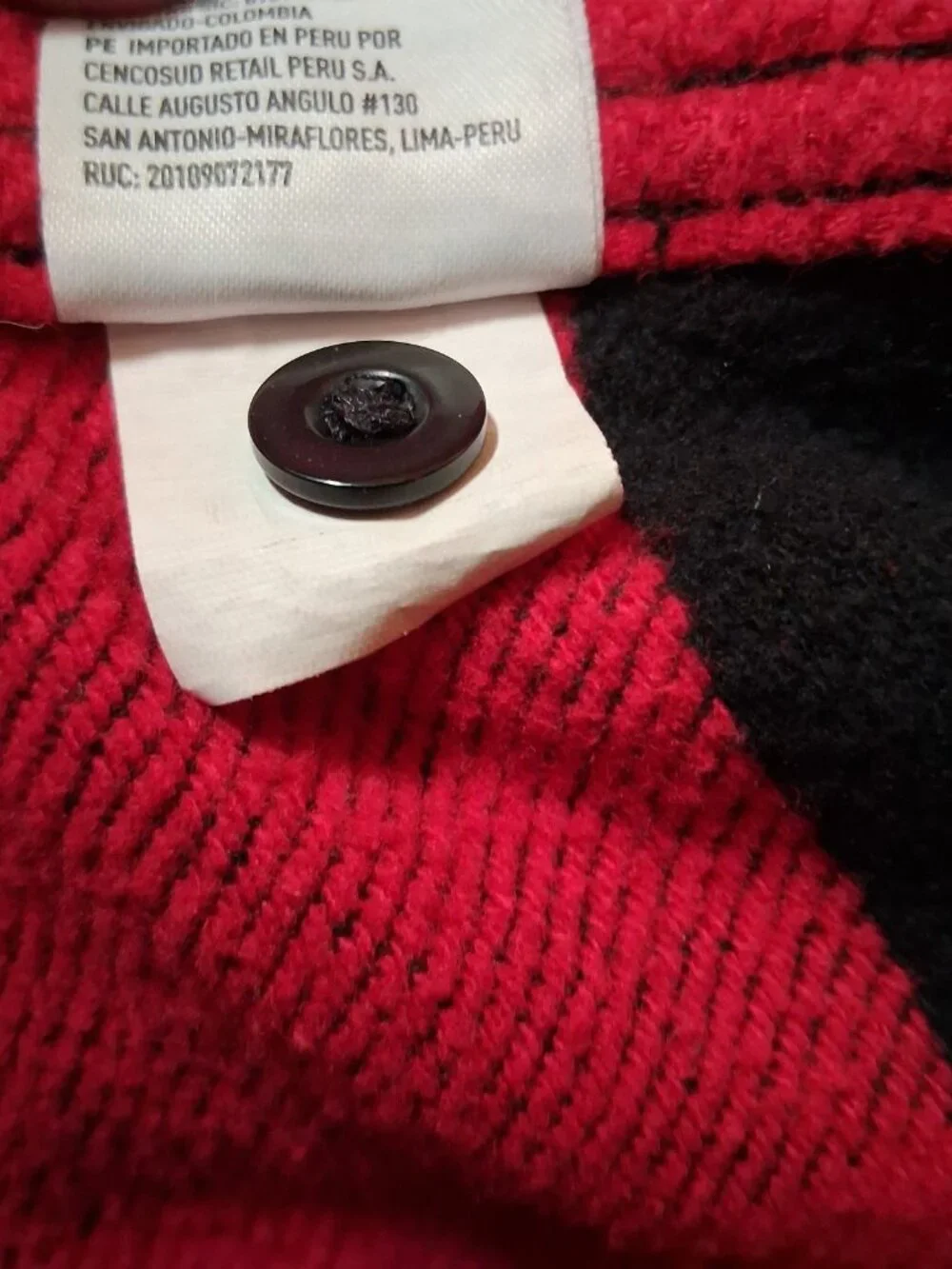 American Eagle Flannel Shirt Men XL Red Black Buffalo Plaid Heavyweight Classic - Picture 13 of 16